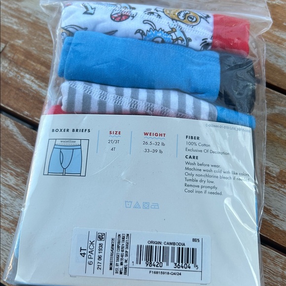 Cat & Jack Toddler Boy Boxer Briefs 6pack 4T NWT - Picture 3 of 3